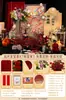 Decoración de Primer Cumpleaños para Bebé Estilo Chino para el Hogar, Decoración de Cumpleaños de Un Año Simple y Atmosférica, Ceremonia de Primer Cumpleaños Pared de Fondo Kt