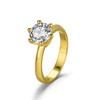 Anel Elegante e Simples de Seis Garras com Acabamento de Luxo, Anel de Pedida para Mulheres, Design Exclusivo, Venda Direta do Fabricante