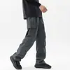 Pantalones Ligeros de Seda de Hielo para Hombre, Bolsillos Múltiples para Exteriores, Marca de Moda, Pantalones Cargo Rectos, Frescos, Secado Rápido, Versátiles, Pantalones de Paracaidista
