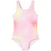 Traje de baño para niña sirena entrenamiento niños traje de baño profesional estilo triángulo para niño pequeño elegante traje de baño de una pieza versión estudiante