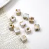 Sfumato Duas Cores Estilo Chinês Quadrado Imitação de Jade Acrílico Corrente para Celular Acessórios de Cabeça Acessórios para Joias DIY