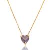 Traje de Zircón Amor Esmeralda Europeo y Americano Transfronterizo para Mujer Traje de Pulsera de Anillo en Forma de Corazón Transfronterizo Cadena para Clavícula