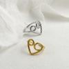 Anillo tejido con textura de serpiente original, de estilo francés, ligero y de lujo, con temperamento anudado, para chica encantadora, anillo abierto para dedo índice.