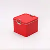Caja de Lata Cuadrada para Pastel de Piña con Tapa Deslizante, Caja de Dulces, Caja de Regalo para Pastel con Diseño de Copo de Nieve de Grado Alimenticio con Cierre