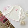 Terciopelo alemán otoño e invierno nuevo todo-fósforo dulce niña encaje camiseta base manga larga niñas cálido caricatura todo-fósforo camiseta cómoda marea