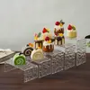 Suporte de acrílico para display de bolos de sobremesa para casamentos e festas, Suporte de display de acrílico em forma de U para armazenamento de mesa