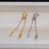 Plata S925 Cadena de Extensión Hebilla DIY Perla Cadena de Cola Hebilla Cadena de Cola Ajustable Hebilla Cadena Elástica Hebilla Hebilla Joyería de Moda
