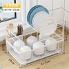 Escurridor de Platos con Drenaje Estante de Almacenamiento para Tazones y Platos de Cocina Gabinete Multifuncional para Tazones del Hogar Estante de Almacenamiento para Tazones y Palillos