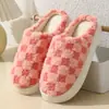 Pantuflas de Algodón para Otoño e Invierno para Uso en Casa, Zapatos Cálidos de Algodón para Pareja al por Mayor para Interiores, Zapatos Antideslizantes para Mujer Embarazada, Zapatos Antideslizantes para Interiores