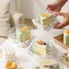 Caja Cortadora de Pastel de 3 Pulgadas 4 Pulgadas Tiramisú Lasaña Pastel Vasco Caja de Empaque para Postre Altura