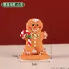 Natal desenhos animados gengibre homem decoração decoração da janela de Natal decoração de resina de presente de férias das crianças artesanato de resina
