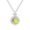 Collar de lujo de alta gama de plata esterlina S925 para mujer con colgante de topacio natural flor de hielo transfronterizo para cadena de clavícula