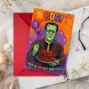 Compra directa transfronteriza de tarjetas de felicitación divertidas de Halloween para cementerio de fantasmas, tarjetas de regalo de invitación creativas y peculiares