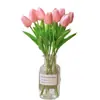 Fornecimento Transfronteiriço Genuíno Alta Qualidade Toque de Mão Hidratante PU Mini Tulipa Flores Artificiais Flores Artificiais Decoração de Casa Flores