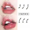 Popular Piercing Corporal Personalizado de Titanio G23 con Punta Cónica, Barra Curva, Plano para Ceja, Labio, Hélix (Hueso de la Oreja), Daith, Diente de Tigre