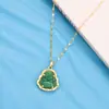 Joyería de Hip-Hop Transfronteriza de Acero de Titanio Collar del Buda Maitreya para Mujer Diseño de Nicho Versátil Cadena para Clavícula de Calcedonia que No se Desvanece