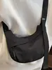 Bolso Cruzado Grande de Estilo Japonés Simple para Mujer 2025 Verano Nuevo Estudiante Bolso Pequeño de Hombro Tela Bolso Dumpling para Mujer