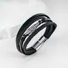 Pulsera Transfronteriza de Acero de Titanio con Hoja Europea y Americana para Hombres, Pulsera Punk de Lujo Ligero y Gama Alta para Mujeres, Accesorios Sencillos de Moda Personalizados