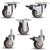 Ruedas Giratorias Silenciosas de TPE 1.5/2/2.5/ 3 pulgadas Ruedas Giratorias para Muebles Ruedas para Sillas de Oficina Ruedas Giratorias Silenciosas