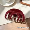 Pinza para el pelo de lunares blancos y negros coreana, estilo retro simple, pinza versátil de color gelatina para la parte trasera de la cabeza, pinza de tiburón