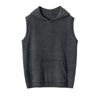 Otoño e Invierno Nuevo Suéter de Cachemira Ligera para Mujer Suelto con Capucha Chaleco sin Mangas Casual Cálido Suéter Jersey para Mujer Camiseta Interior