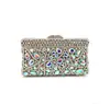 Bolsa de noite retro transfronteiriça cravejada de strass, clutch feminino