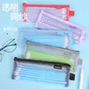 Estojo de Lápis de Malha Transparente com Grande Capacidade, Logotipo Personalizável, Bolsa Simples para Material Escolar, Feito Sob Medida com Seu Próprio Design para Promoção e Armazenamento
