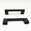 Tirador de asiento de aleación de tubo redondo de acero inoxidable para armario, cajón, muebles, accesorios de hardware, tirador de puerta negro