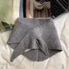 Lenço Triangular Amarrado Cruzado Dupla Face Novo Estilo Cor Lisa Xale Estilo Coreano Feminino Protetor de Pescoço Moderno Lenço Pequeno de Tricô Versátil