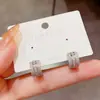 Pendientes de Aro Geométricos de Circonita Microincrustada, Moda, para Mujer, Diseño de Nicho, Pendientes Elegantes de Celebridad de Internet, Accesorios Versátiles