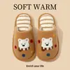Pantuflas de Algodón Pareja West Highland Terrier Mujer 2026 Nuevo Otoño/Invierno Interior Hogar Suela Gruesa Antideslizante Cálido Zapatos de Maternidad