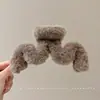 Elegante pinza grande para el pelo para mujer, nuevo pinza de tiburón de felpa 2026, pinza para el pelo de la parte trasera de la cabeza, accesorio para peinar el pelo