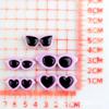 Óculos de Amor DIY Óculos Redondos Acessórios de Resina Cola Creme Capinha de Celular DIY Acessórios para Adereços de Cabeça Material para Sapatos com Furos