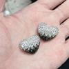 Bola de diamante incrustada con cuentas de cristal de pedrería, cuentas con agujero, cuentas espaciadoras, hechas a mano, material para colgante de pulsera de mano, accesorios de joyería DIY al por mayor