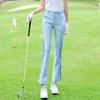 Pantalones Deportivos de Golf para Mujer, Alta Elasticidad, Transpirables, Ligeramente Acampanados, Ajustados, Pantalones Slim para Mujer