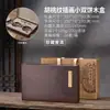 Caixa para Bolo Pu'Er Chá Branco Bolo de Chá Retro 100G200G357G Simples e Duplo Caixa de Embalagem de Chá Vazia Pronta com Tampa de Madeira