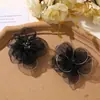 Moda Coreana Costurado à Mão Brilhante Chiffon Multicamadas Malha Flor DIY Laço de Cabelo Faixa de Cabelo Acessório de Cabelo Broche Feminino Acessórios de Roupa