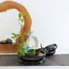 Vaso para Arranjo de Flores Inspirado em Zen, Arranjo de Flores para Tapete de Chá, Recipiente de Cerâmica para Flores, Ensino em Estilo Japonês, Prato de Flores Prático, Recipiente de Vaso, Rosa Dourado Estético
