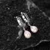 Yilu plata S925 plata esterlina perla de agua dulce moda vintage retorcido giro irregular aretes moda temperamento aretes