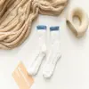 Suministro Exclusivo Transfronterizo de Calcetines de Forro Polar de Coral, Calcetines para el Hogar, Calcetines Cálidos de Media Terciopelo para Mujer de Caña Media, Calcetines de Punto Trenzado para Mujer al por Mayor