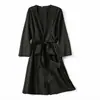 Pijama para Mujer, Bata de Noche de Alta Gama, Bata de Baño para Primavera y Otoño, Ropa Exterior de Seda de Hielo con Tirantes, Ropa de Casa Sexy Delgada de Verano