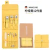 Cortador de unhas de aço inoxidável 16 peças conjunto caixa de presente unha pedicure cortadores de unha conjunto completo de ferramentas especiais para cuidados com as unhas
