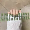 Uñas postizas mate mate Largo T corto T tira parche de uña postiza ballet usar arte de uñas