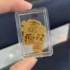 Populares Pegatinas para Teléfono con Oro de 2 mg Oro Puro 999 Princesa Por Favor Hazte Rico Rápido Dios de la Fortuna Atractor de Riqueza con Adhesivo al Dorso Venta al por Mayor de Fábrica