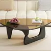 Mesa de centro madera maciza multifuncional mesa de té sala de estar mesa para el hogar estilo celebridad de internet ins mesa de centro minimalista de vidrio transparente celebridad de internet