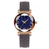 Venta caliente de AliExpress estilo coreano simple moda casual cinturón para mujer TikTok Reloj Cielo Estrellado Romano
