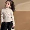 Ropa interior para niña 2026 Primavera y Otoño Nuevo Estilo Ropa interior para niños Cuello alto Ropa de Otoño Ropa de Otoño e Invierno para Niños Grandes Top Elegante para Niñas