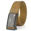 Cinturón de lona y nailon multi-funcional de moda para ocio al aire libre, automático sin dientes para hombres, cinturón de nailon para entrenamiento y herramientas