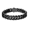 Pulsera Minimalista de Acero Inoxidable Pulido por Cuatro Lados Estilo Europeo y Americano para Hombres, Pulsera de Acero de Titanio Hip-Hop con Corte Tridimensional, Cadena Cubana Pulida por Cuatro Lados