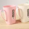 Copo para enxaguante bucal, escova de dentes e copo para enxaguante bucal, design simples para uso doméstico, estilo casal, copo novo de plástico com alça, porta-escova de dentes, tamanho adulto